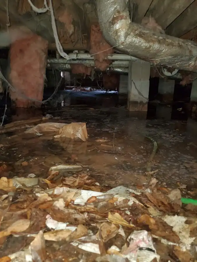 Crawl space flood assessment for Commercial Water Damage Restoration in Destin